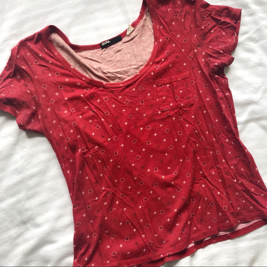 Printed Red Tee